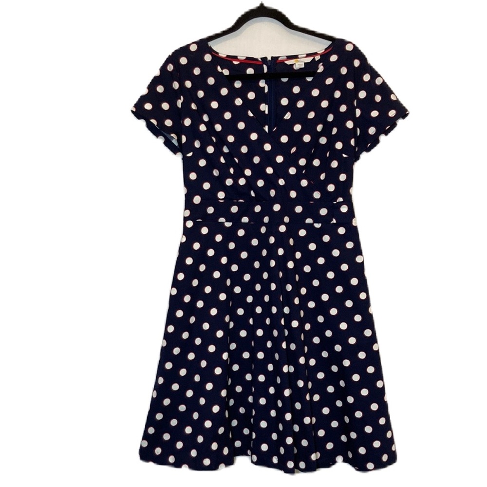 boden red polka dot dress